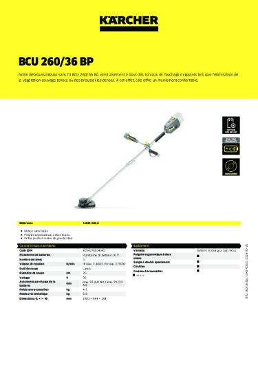 Informations sur le produit