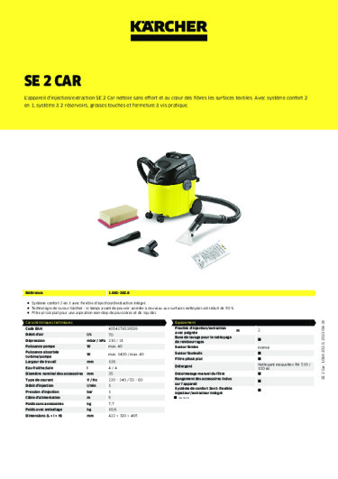 Informations sur le produit