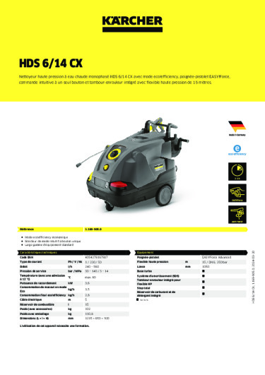 Informations sur le produit