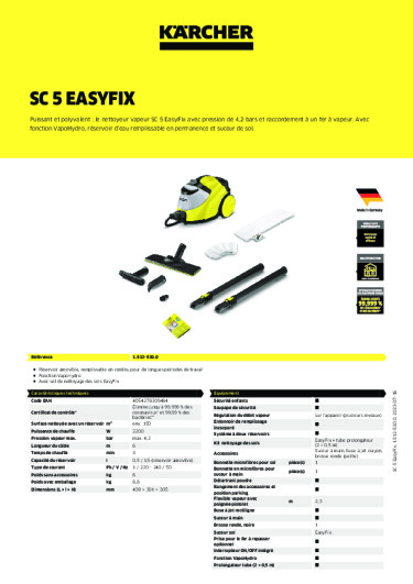 Informations sur le produit