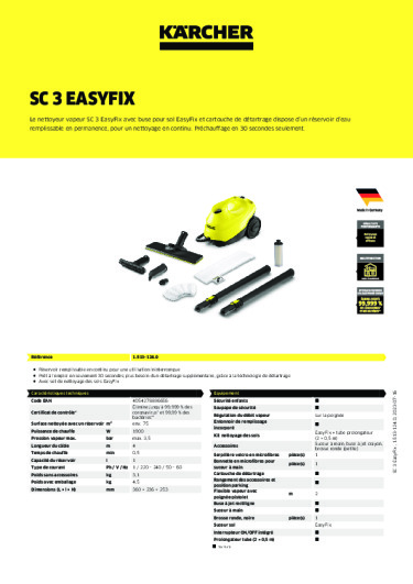 Informations sur le produit