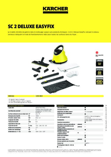 Informations sur le produit