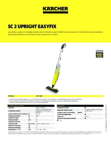 Informations sur le produit