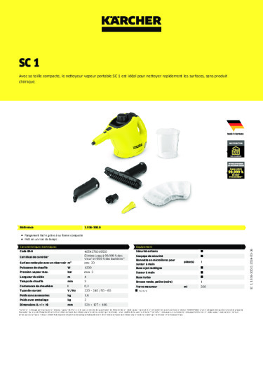 Informations sur le produit