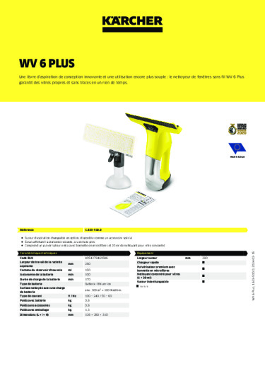 Informations sur le produit