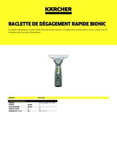 Informations sur le produit