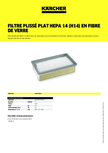 Informations sur le produit