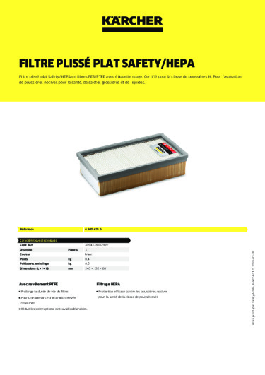 Informations sur le produit