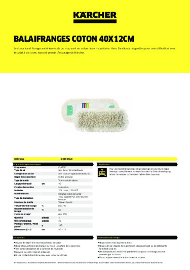 Informations sur le produit