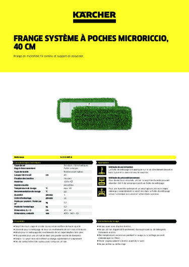 Informations sur le produit