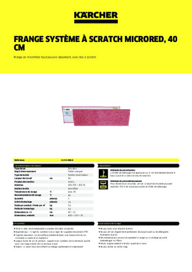 Informations sur le produit