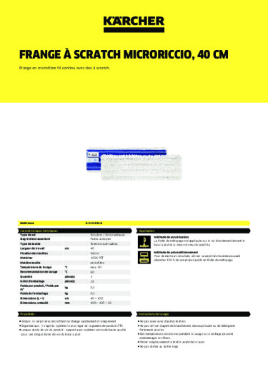 Informations sur le produit