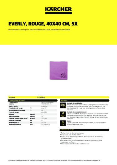 Informations sur le produit