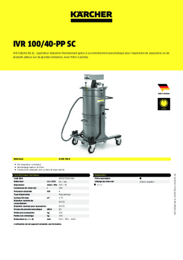 Informations sur le produit