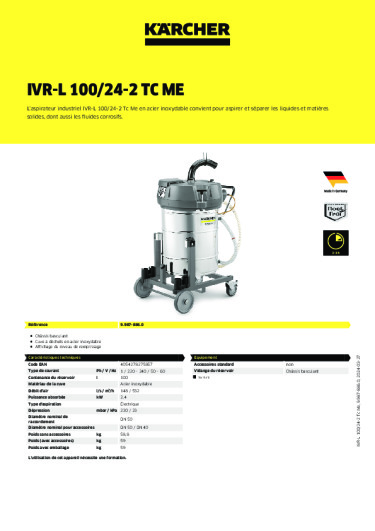 Informations sur le produit