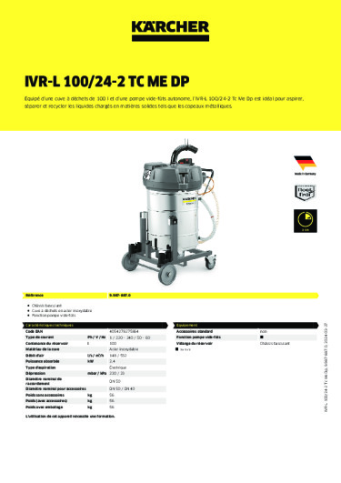 Informations sur le produit