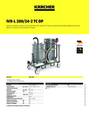 Informations sur le produit