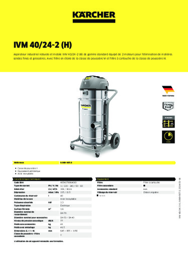 Informations sur le produit