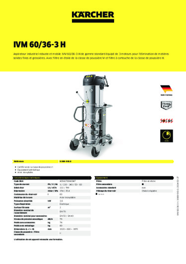 Informations sur le produit