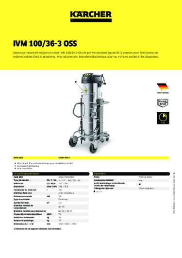 Informations sur le produit