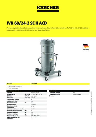 Informations sur le produit