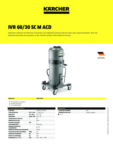 Informations sur le produit