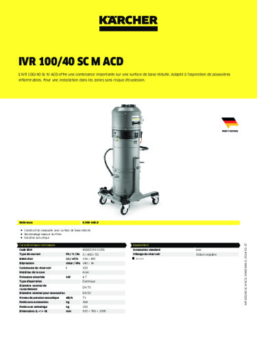 Informations sur le produit