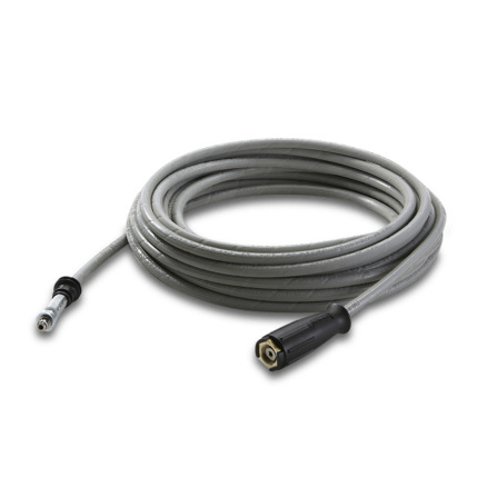 Flexible haute pression contact alimentaire, 15 m, DN 6, 250 bar, 1 x M22 x 1,5 / 1 x raccord AVS pour tambour enrouleur