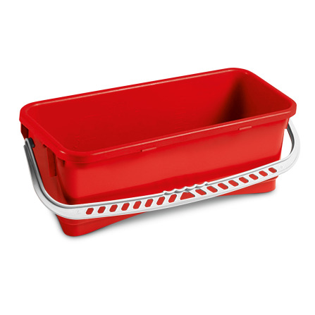 Seau rectangulaire 10 l, rouge