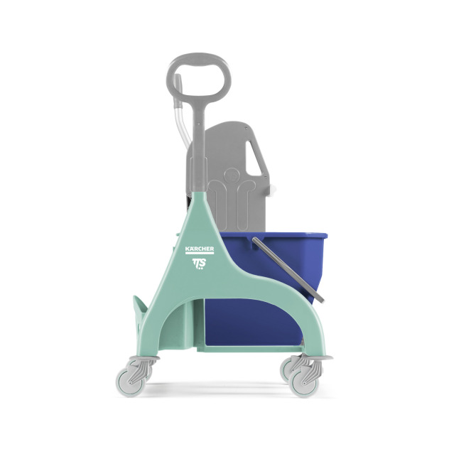 Chariot mobile avec seau et poignée, 25 l