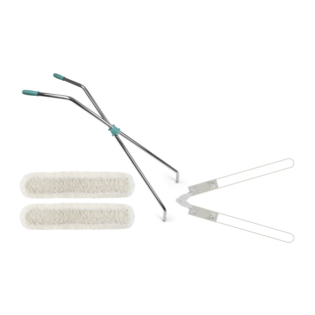 Kit support pour balai ciseaux renforcé avec franges