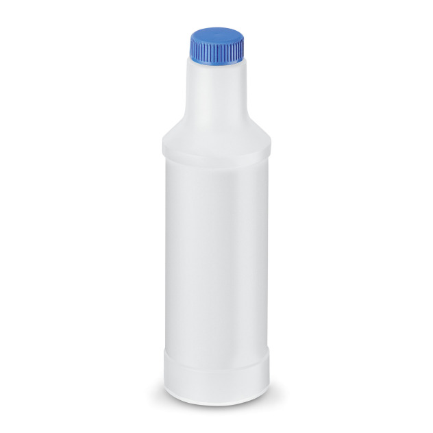 Lege fles 0,5 l met blauwe dop