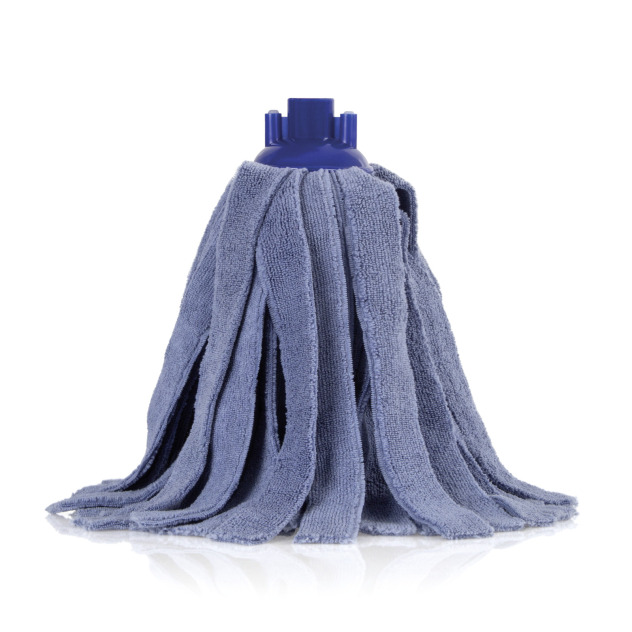 Microvezel Kentucky mop, blauw, met schroefbevestiging