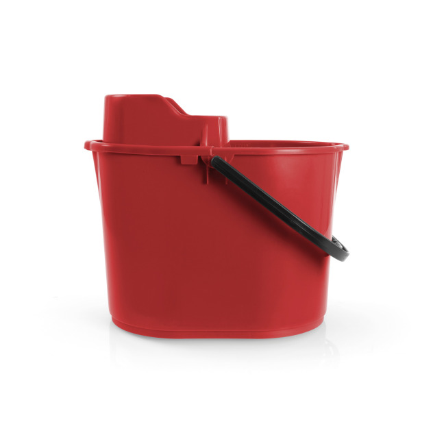 Pit, seau 12 l mono bac, rouge