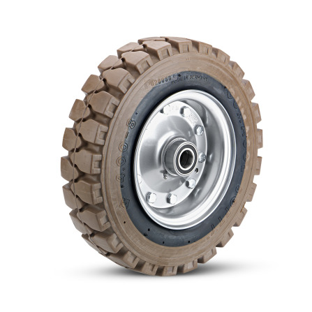 Achterband massief rubber, geen strepen