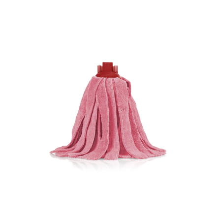 Faubert microfibre avec embout fileté, rouge