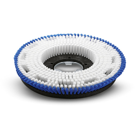 Shamponeerborstel, middelzacht, blauw / wit, 508 mm