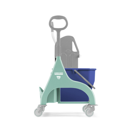 Enkele mobiele emmer met handvat 25