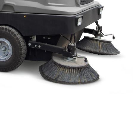 Watersproeisysteem voor zijbezems