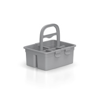 Mand met flessenhouder