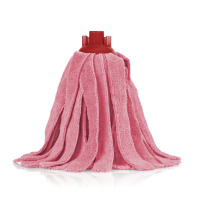 Microvezel Kentucky mop, rood, met schroefbevestiging
