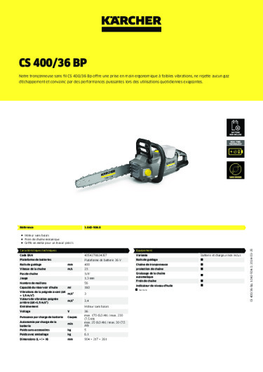 Informations sur le produit