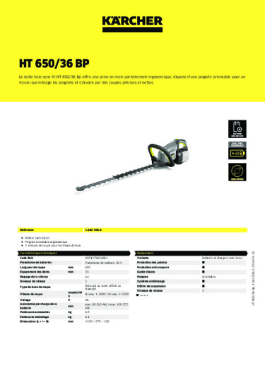 Informations sur le produit