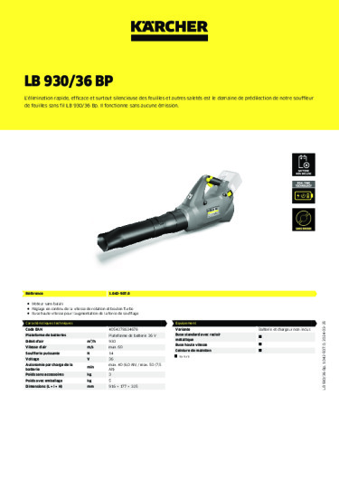 Informations sur le produit