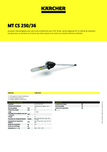 Informations sur le produit