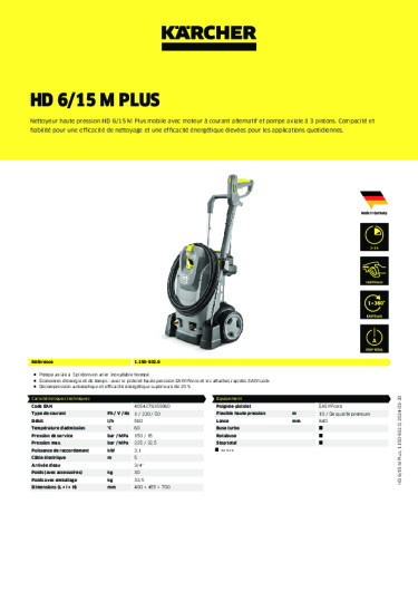 Informations sur le produit