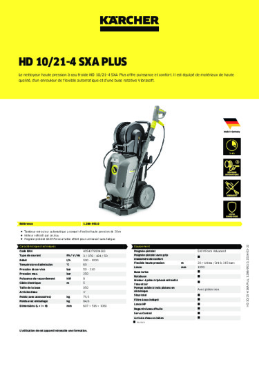 Informations sur le produit