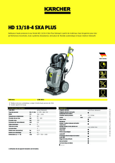 Informations sur le produit