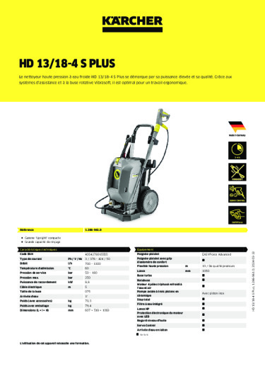 Informations sur le produit