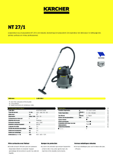 Informations sur le produit